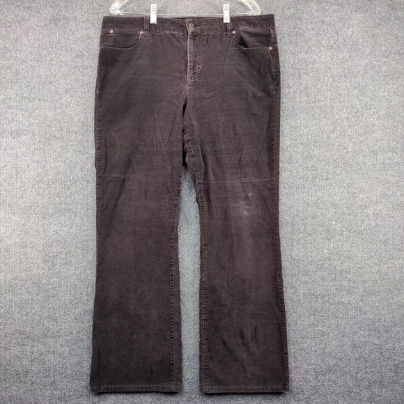 Talbots Women's Curvy Corduroy Jeans Brown Plus Size 16 5-Pocket - Picture 2 of 15